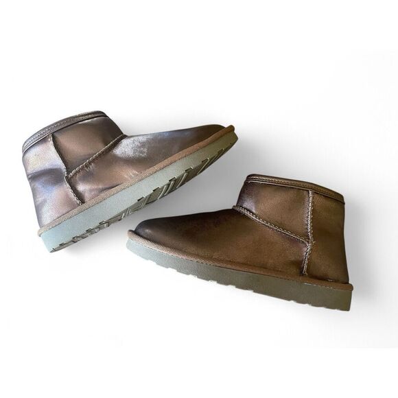 NWT Arizona Women 6 Spring Metallic Bronze Ankle Boot Bootie Memory Foam Brand N - Picture 8 of 9